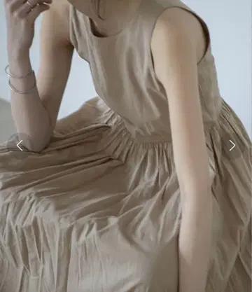 새상품급 MARIHA 여름의 레이디 드레스 베이지 슬리브리스