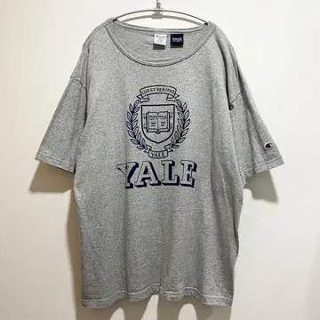 Champion YALE 로고 티셔츠 T1011 XL USA 제작 그레이