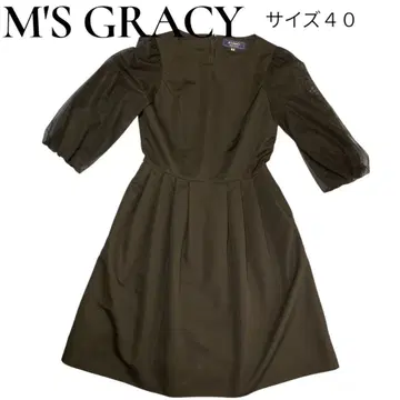 M'S GRACY 퍼프 슬리브 원피스 블랙 40