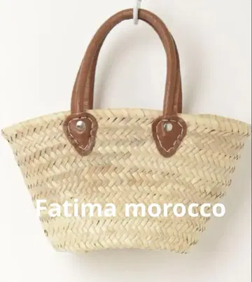 Fatima morocco 바스켓백 소형 가죽 핸들