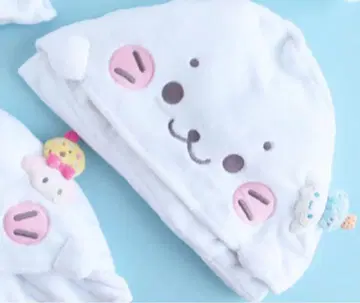 시로탄 시나모롤 후드 부착 타월 판초 산리오 물범