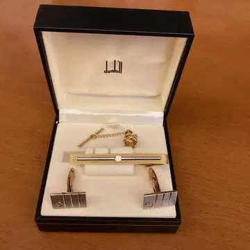 dunhill 커프 링크스 타이 바 세트