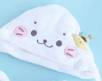 시로탄 폼폼푸딩 후드 부착 타월 판초 산리오 물범