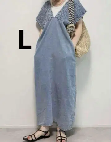 시마무라 셔링 데님 원피스