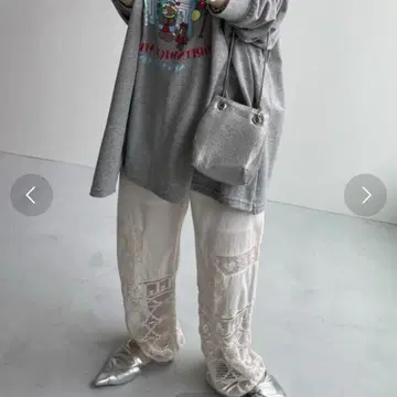 새상품 wee9s 빈티지 라이크 레이스 팬츠