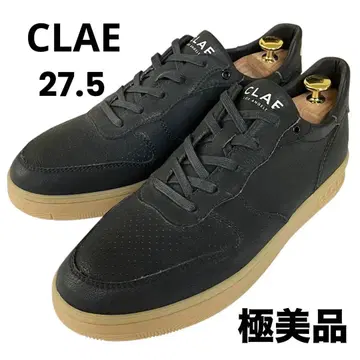[거의 새상품] CLAE 클레이 스니커즈 로우컷 통굽 가죽 블랙
