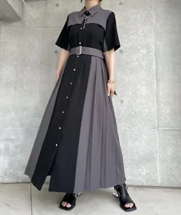 HARE 모듬 플리츠 원피스 반팔 여름 가을