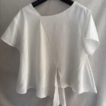 AZUL by moussy 반팔 비대칭 셔츠 S 화이트