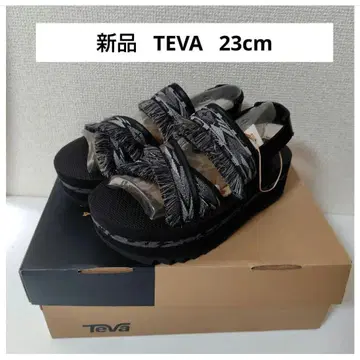 새상품 TEVA 샌들 블랙 23cm 통굽 emmi