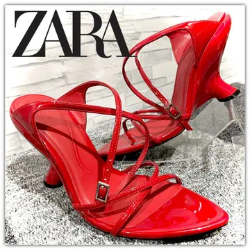 ZARA 스트랩 샌들 사이즈 36 빨간색 레드 23cm