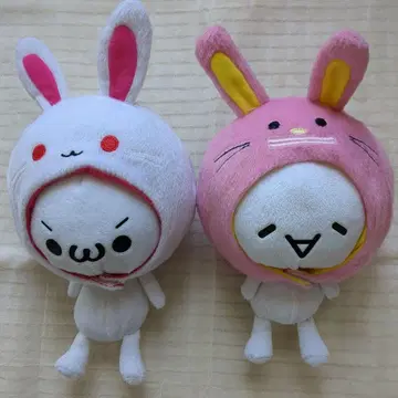 카오모지 토끼 봉제 인형 세트