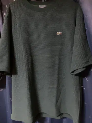 LACOSTE 와플 티셔츠 사이즈 4 그린