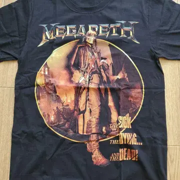 Megadeth T셔츠 블랙 컬러 그래픽