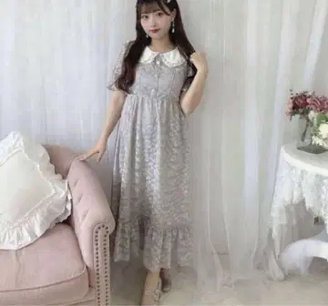 [미사용 새상품] evelyn 에블린 프릴 레이스 롱 원피스