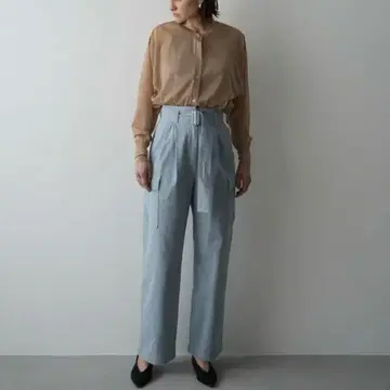 CLANE W FACE CENTER LINE SHEER 가디건