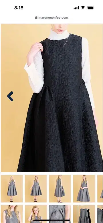 머론에논피 클래시컬 자카드 원피스 블랙