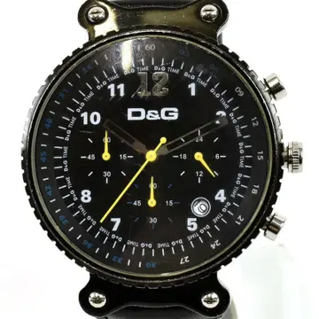 D&G 디앤지 남성용 워치 손목시계 쿼츠 크로노 블랙