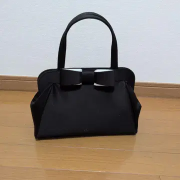 블랙 포멀 백 새틴 리본 빅 사이즈