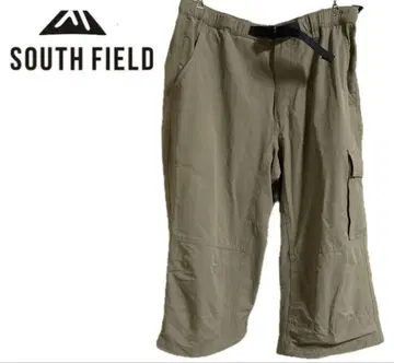 SOUTH FIELD 카키 아웃도어 팬츠 조정 가능 벨트 포함