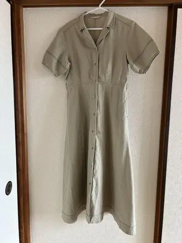 moussy 린넨 원피스 반팔 셔츠 원피스