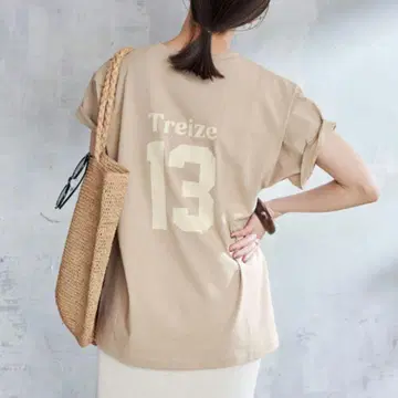 미사용 SLOBE IENA Treize 베이지 티셔츠
