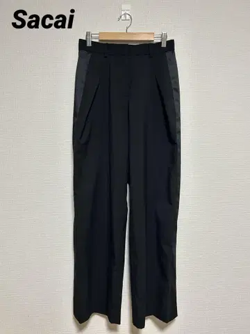 sacai 수팅 팬츠 사이드 라인 와이드 슬랙스