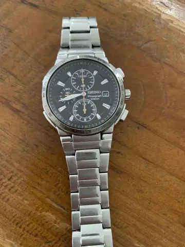 SEIKO 세이코 7T92-0KG0 남성용 쿼츠 블랙 다이얼