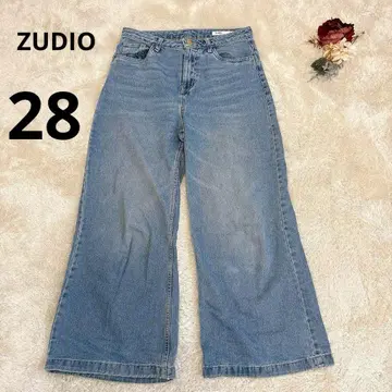 [Zudio] 부츠컷 데님 팬츠 와이드 라이트 블루 S
