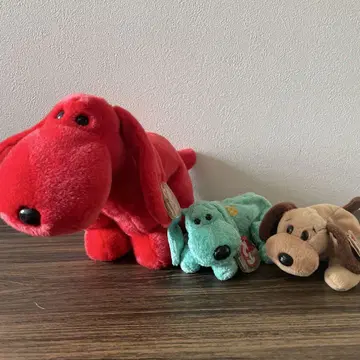 Ty 강아지 봉제 인형 대, 소 3개 세트