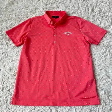 callaway 캘러웨이 골프 의류 피케 셔츠 패턴 핑크