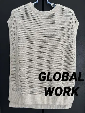 GLOBAL WORK 워셔블 메쉬 풀오버 프렌치 슬리브