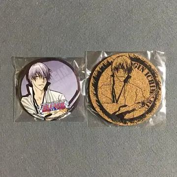 BLEACH 이치마루 긴 난자타운 캔뱃지 코르크 코스터 세트