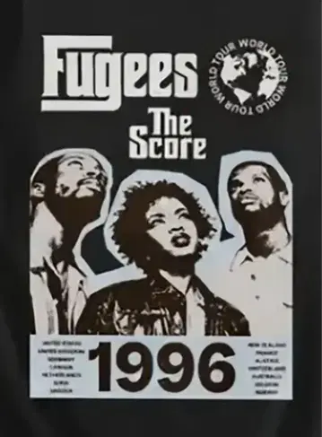 FUGEES 푸지스 로린힐 티셔츠 R&B 서울 싱어