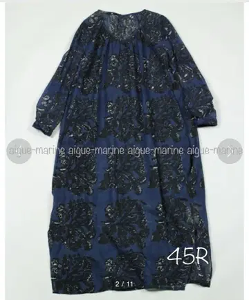 45R 카디 칠초람 블록 프린트 원피스