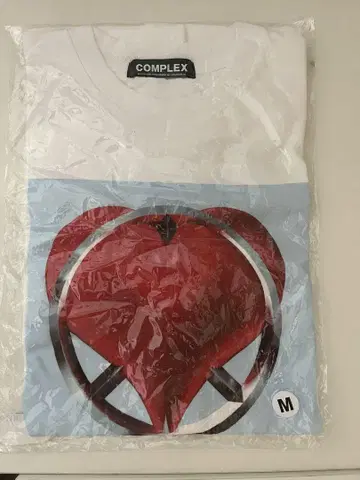 COMPLEX 피스 하트 CGT 셔츠 화이트 M 사이즈