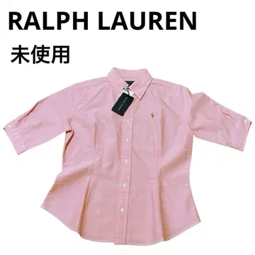 미사용 RALPH LAUREN 버튼 다운 5부 소매 셔츠 L
