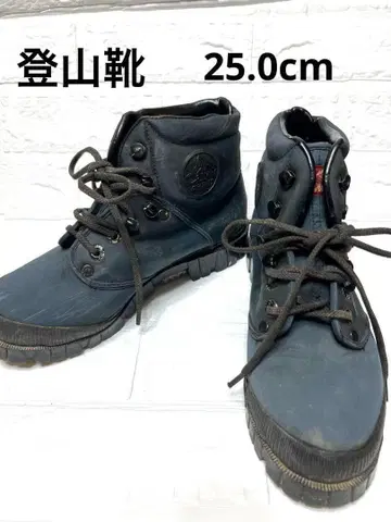 등산화 25.0cm 하이컷 부츠 다크 그린 합성 피혁 아웃도어