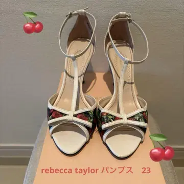 레베카 테일러 체리 패턴 스트랩 하이힐 23cm