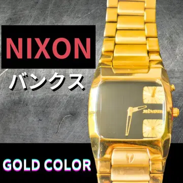 레어 단종 NIXON The BANKS 뱅크스 골드 컬러 손목시계