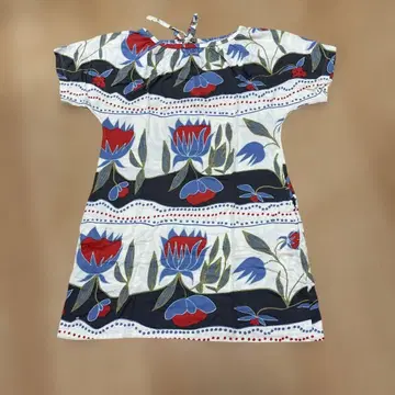 marimekko 꽃무늬 반팔 원피스