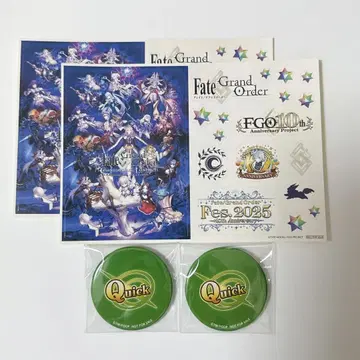 FGO Fes 2025 배포 스티커 씰 10주년 캔뱃지 퀵