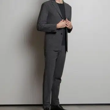 미사용급 띠어리 2024 수트 Precision Tweed S 그레이