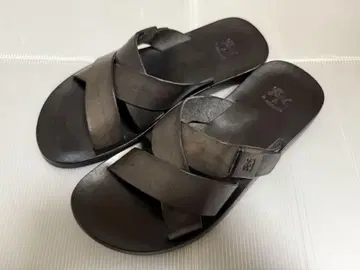 일비종떼 IL BISONTE 가죽 샌들 블랙 41