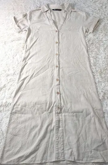 ZARA 롱 원피스 마 혼방 견장