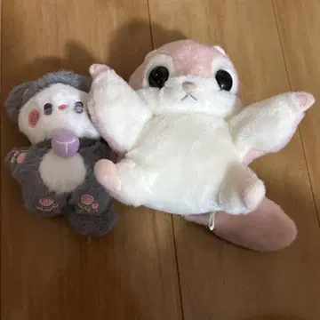 곰과 하늘다람쥐 봉제 인형 세트