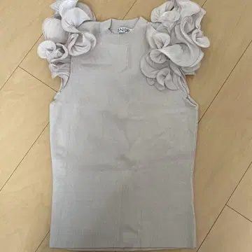 SNIDEL 프릴 슬리브리스 니트