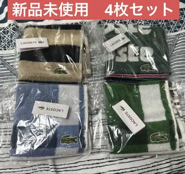 미사용 새상품 4매 세트 LACOSTE 타월 손수건 4매 세트