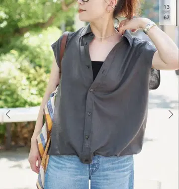 소프트 브로드 프렌치 헴 개더 셔츠