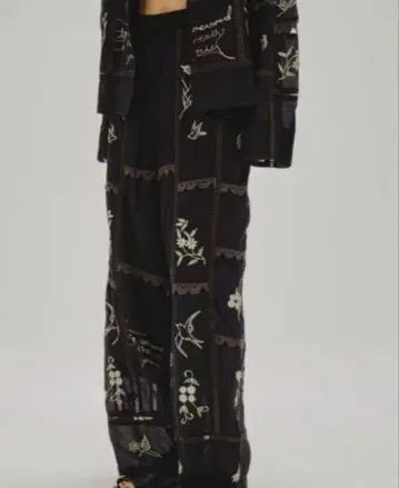 todayful Embroidery Patchwork Trousers