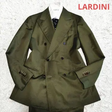 LARDINI 라르디니 셋업 수트 더블 버튼 울 카키